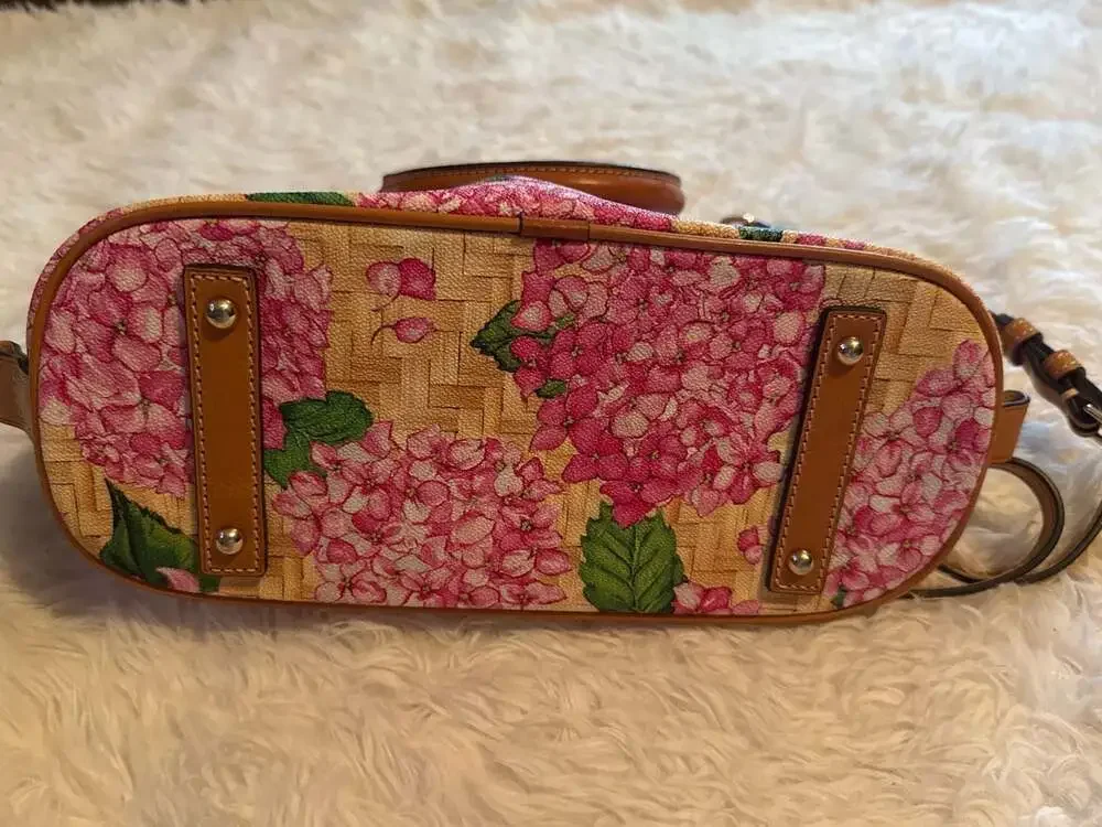 Dooney &‎ Bourke Hydrangea Basketweave Domed Zip Satchel